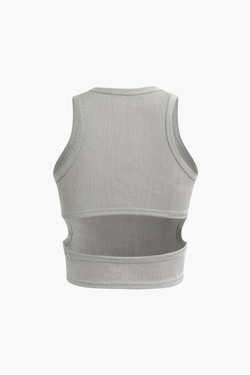 Solid Cut Out Tank Top