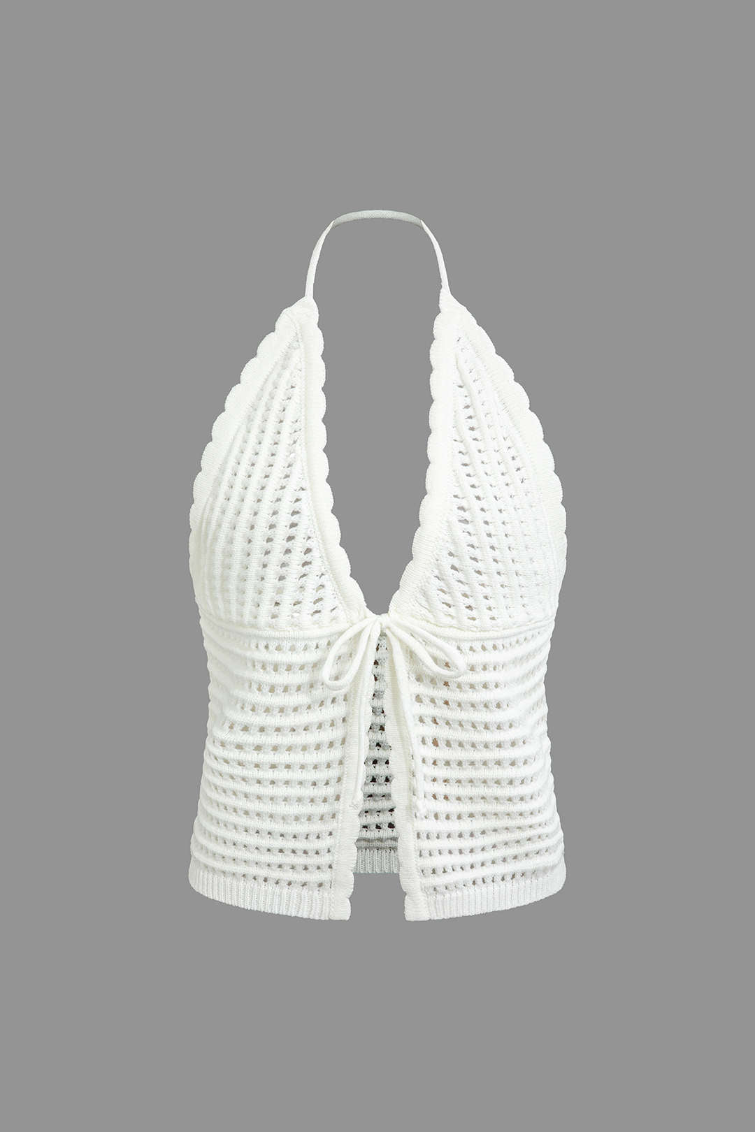 Crochet Halter Backless Knit Tank Top