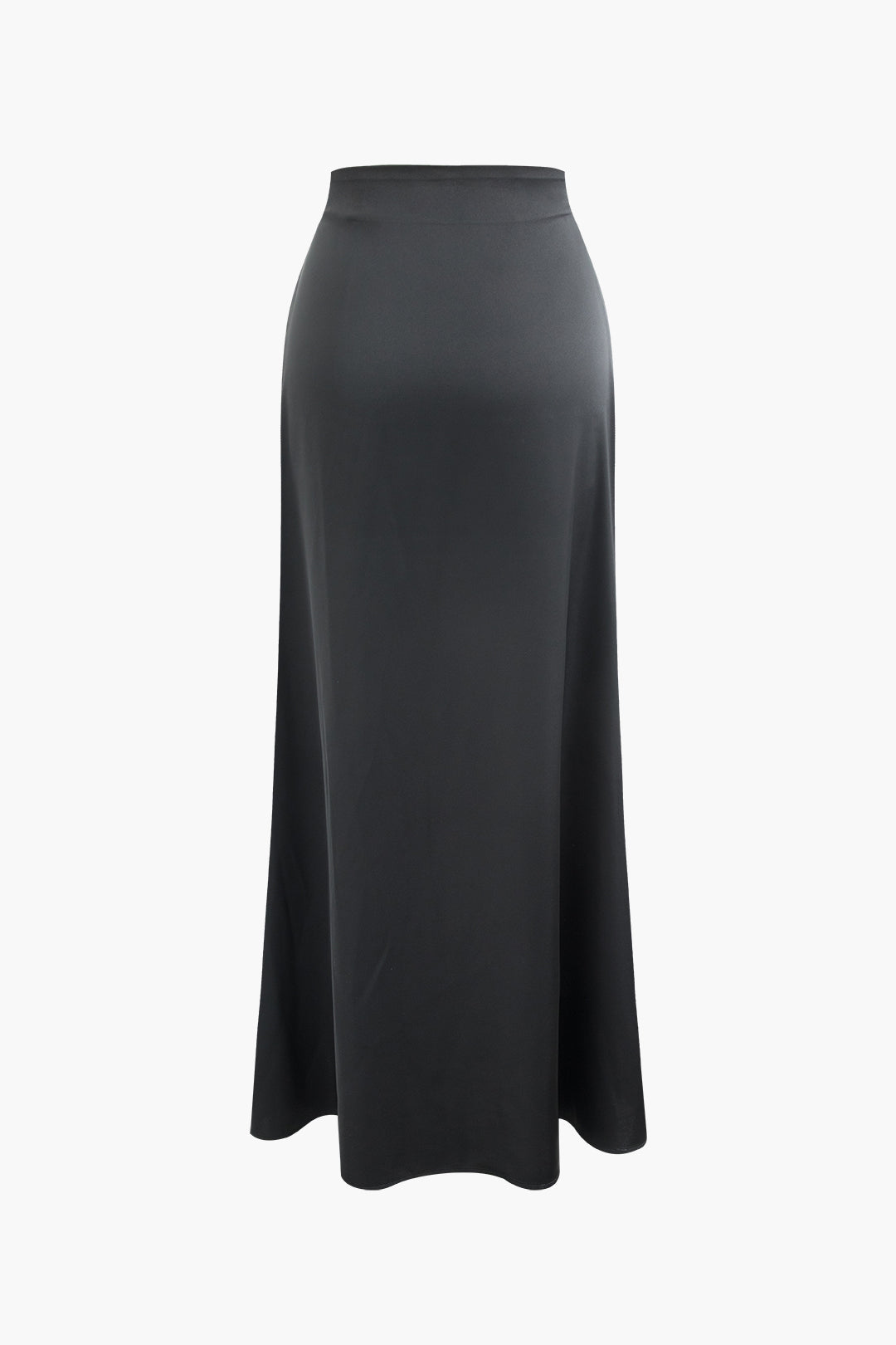 Solid Satin Maxi Skirt