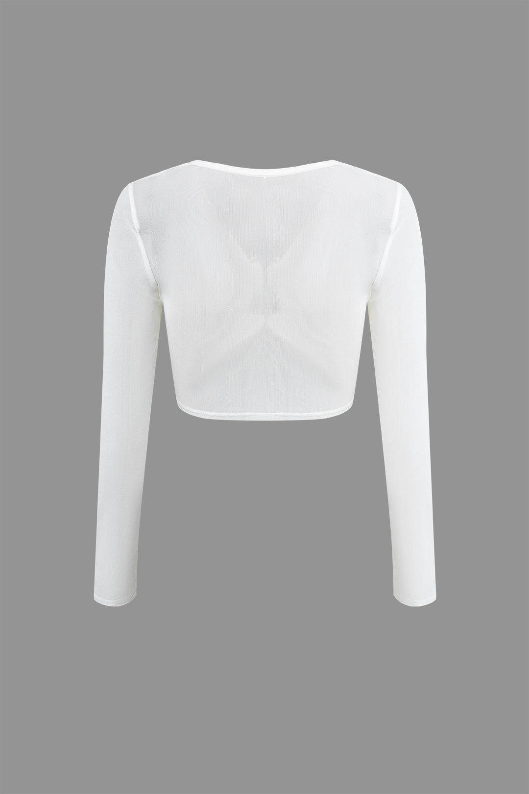 V-neck Crop Long-Sleeve Top