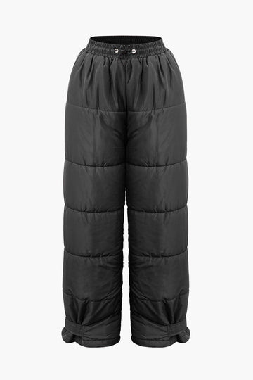 Drawstring Waist Puffer Pants