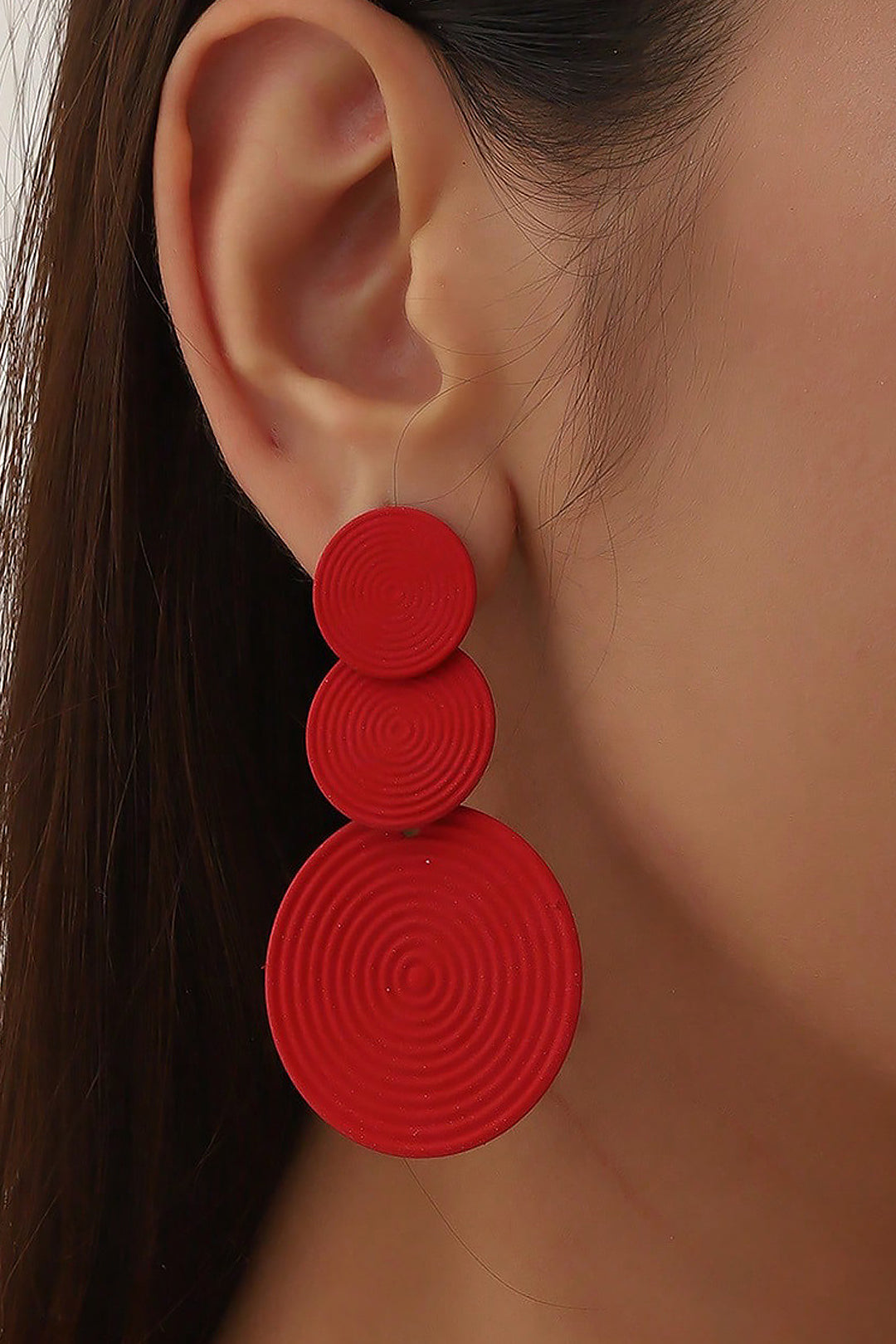 Layer Mosquito Coil Disc Earrings