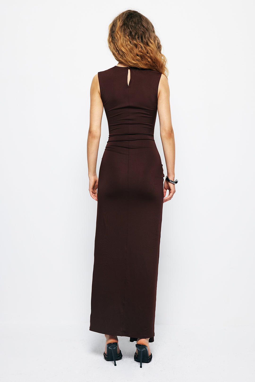 Wrap Tie Sleeveless Maxi Dress