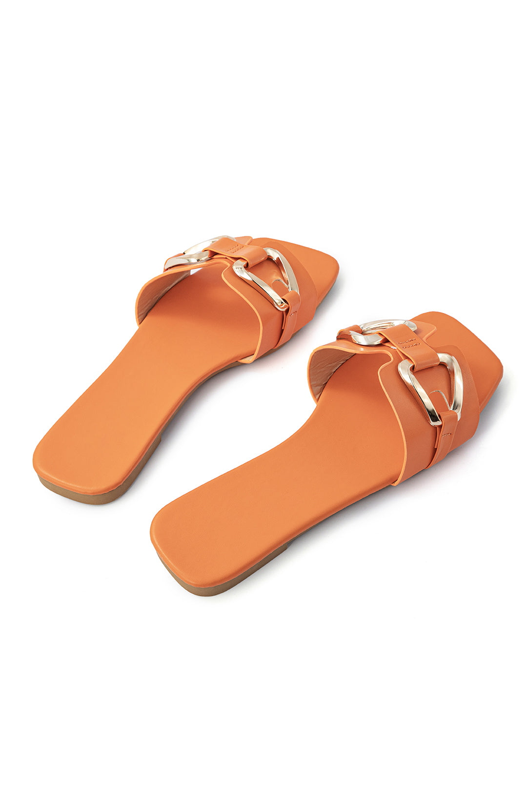 Metal Decor Flat Slippers