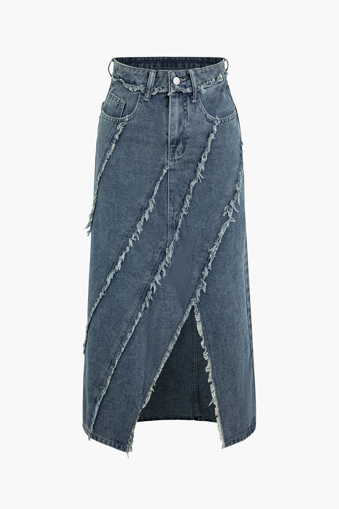 Frayed Denim Skirt