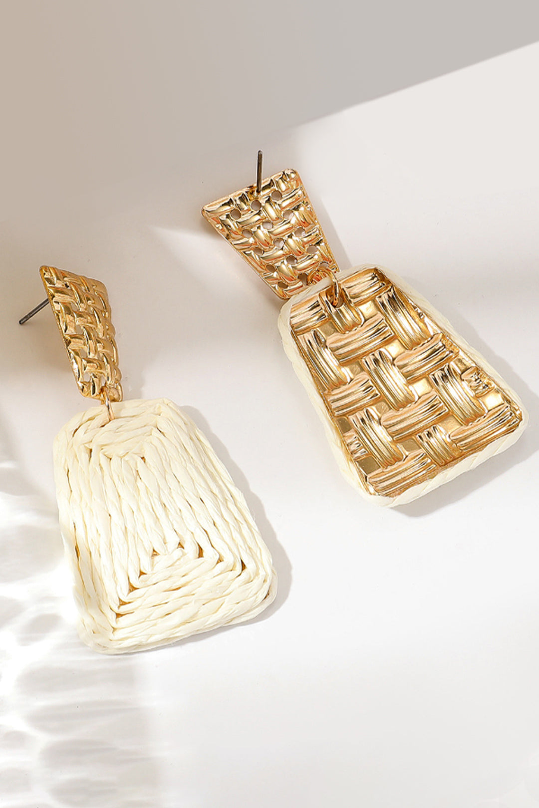 Woven Raffia Drop Earrings