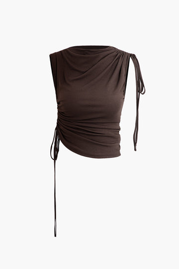 Drawstring Ruched Tank Top