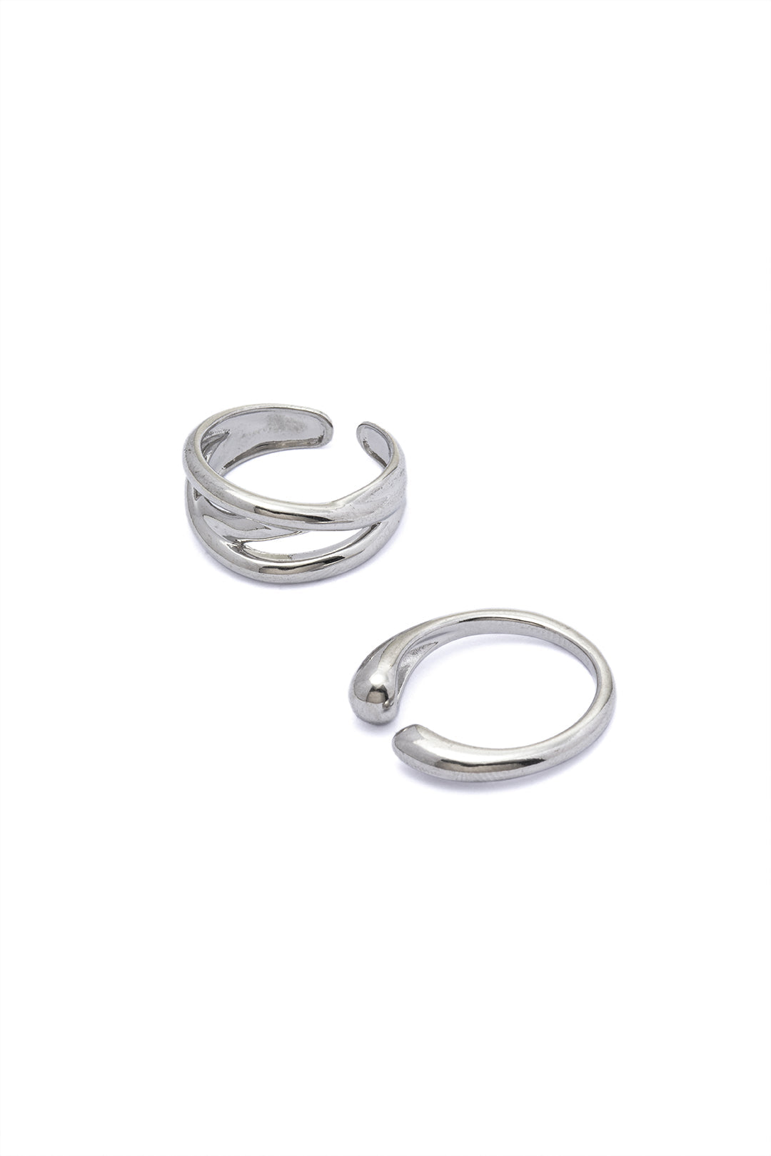 Asymmetric Cuff Rings Set