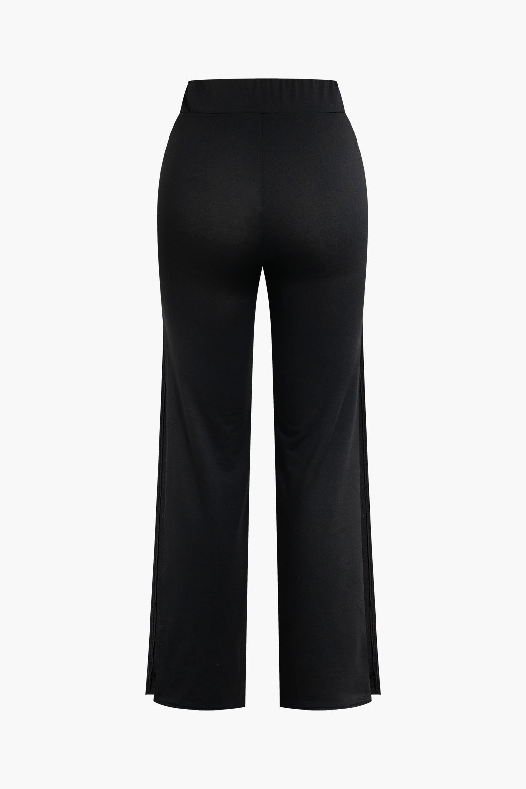 Side Slit High Waist Straight Leg Pants