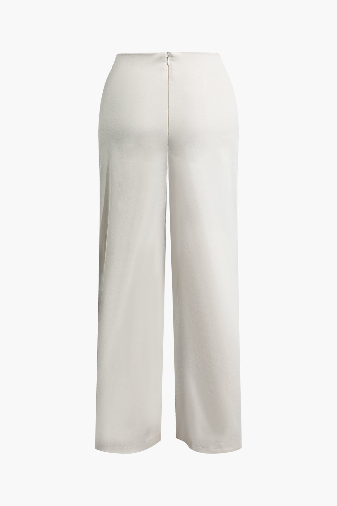 Asymmetrical Ruched Straight Leg Pants