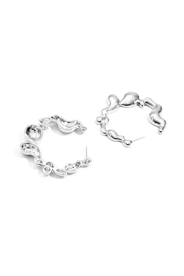 Wavy Open Hoop Earrings