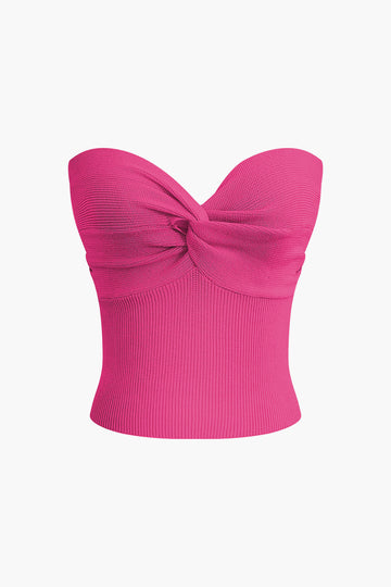 Twist Ruched Tube Top