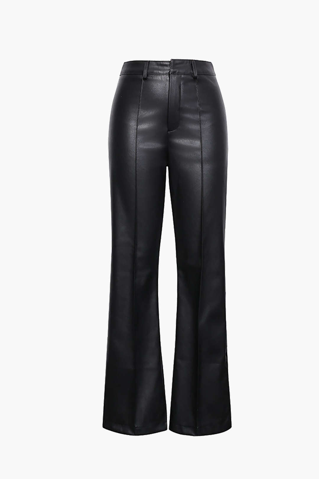 Faux Leather Straight Leg Pants