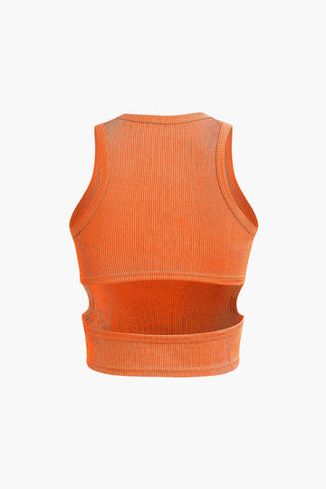 Solid Cut Out Tank Top