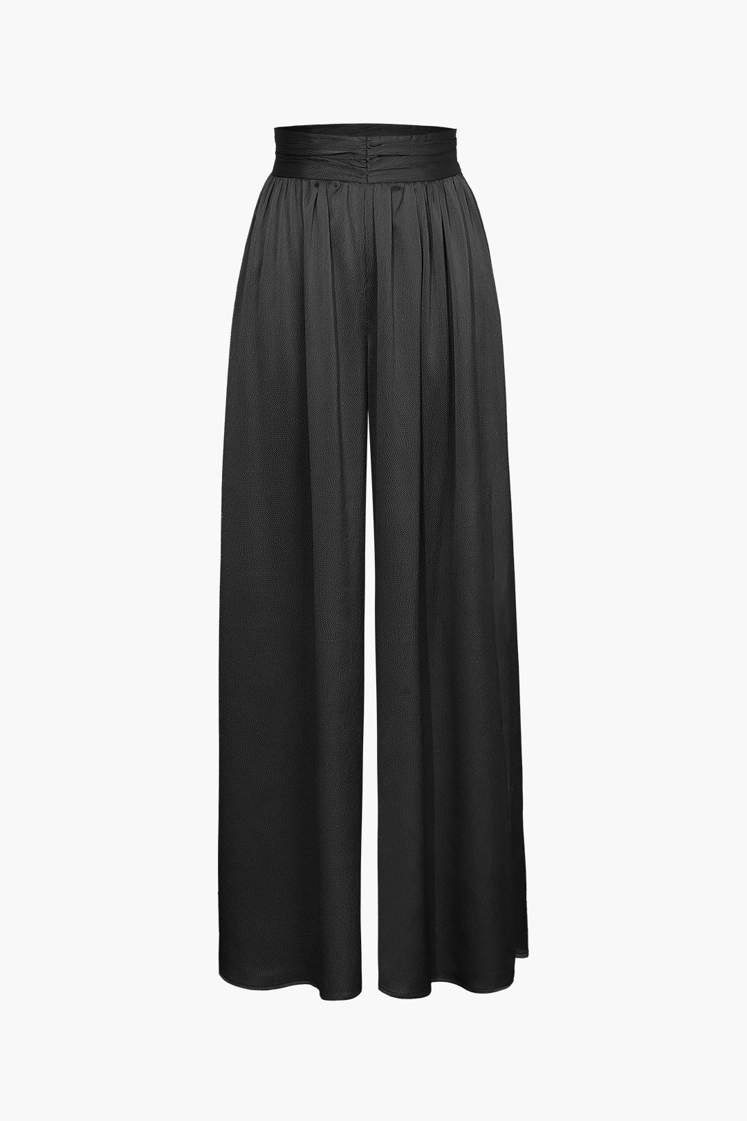 Heavy Satin High Waisted Wide Leg Pants