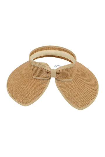 Foldable Straw Wide Brim Roll Up Beach Visor Hat