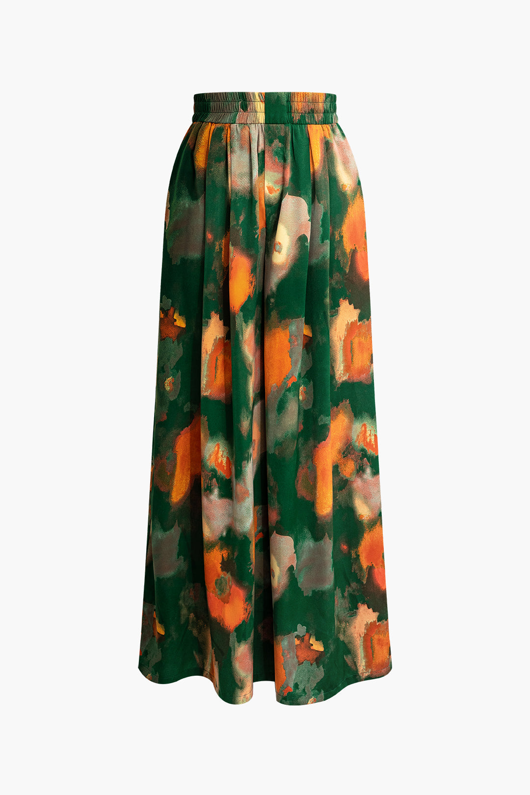 Tie Dye Pleated Wide Leg Pants