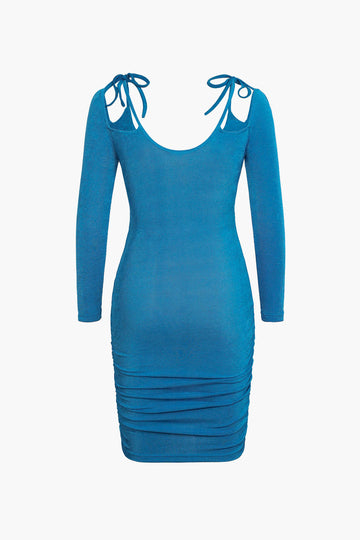 Blue Cut Out Bodycon Mini Dress