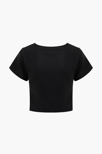 Hands Print Round Neck T-shirt