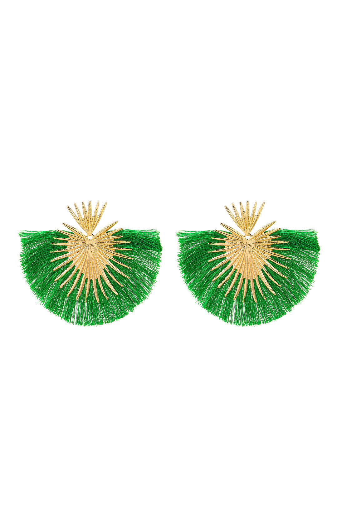 Fan-shaped Tassel Earrings