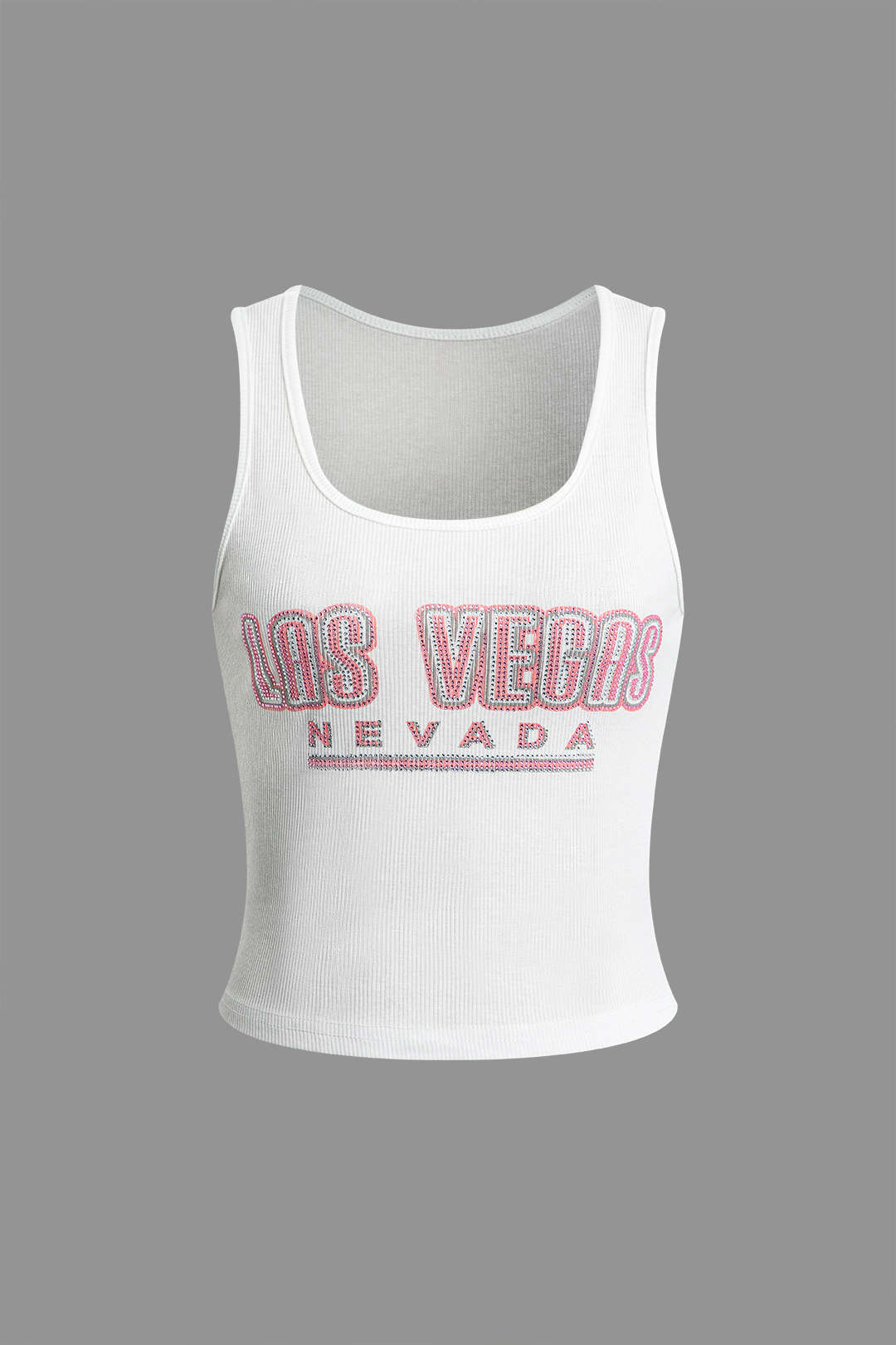 Las Vegas Rhinestone Embellished Tank Top