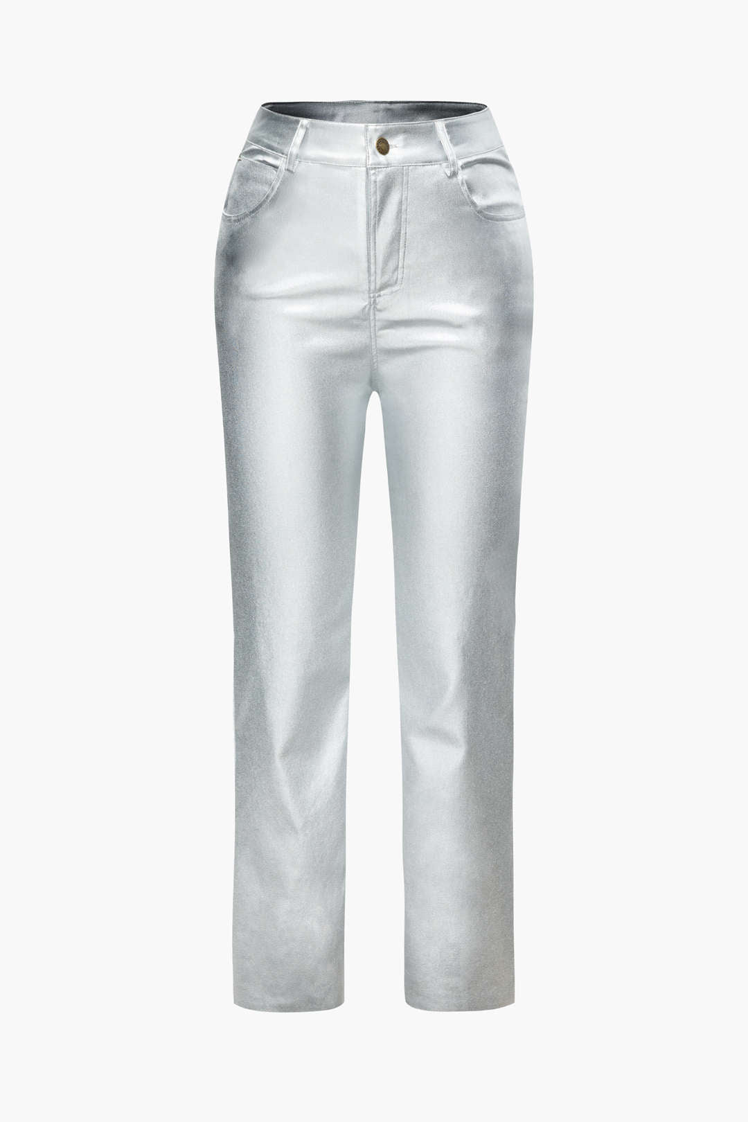 Metallic Pocket Skinny Leg Pants