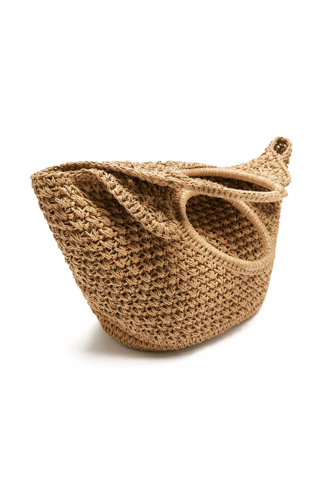 Braided Round Handle Tote Bag