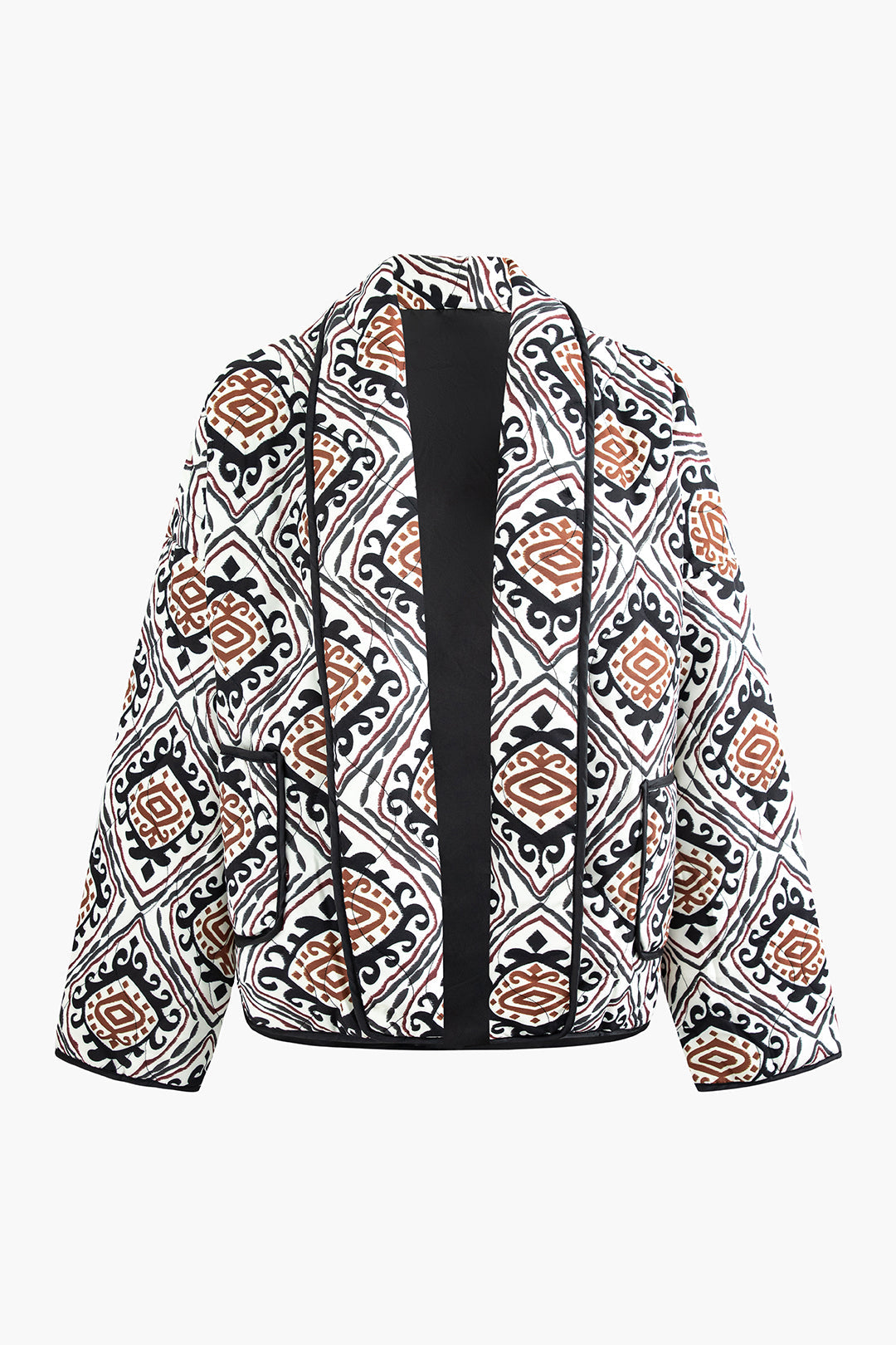 Printed Pocket Puffer Coat