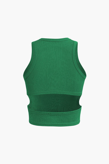 Solid Cut Out Tank Top