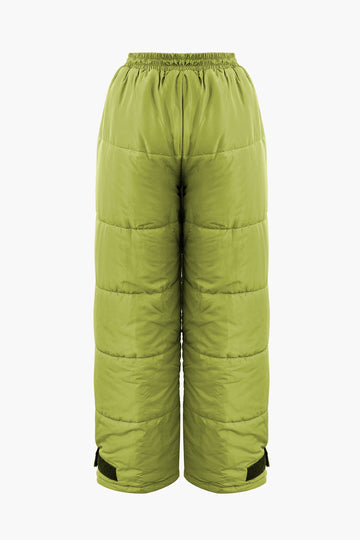 Drawstring Waist Puffer Pants