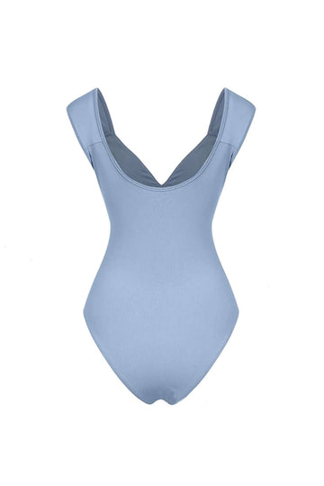 V-neck Ruched Bodysuit