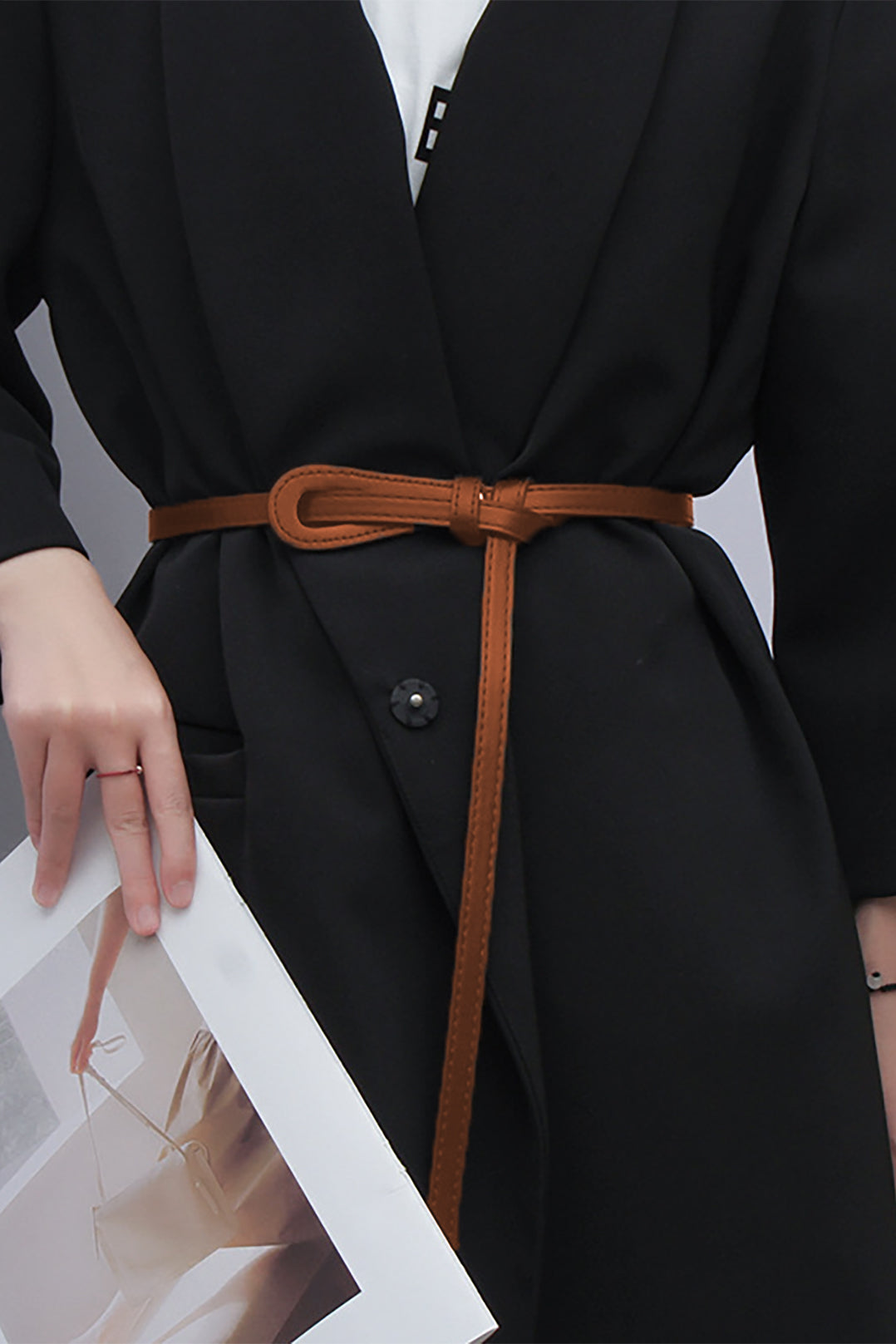 Knot Faux Leather Waist Belt