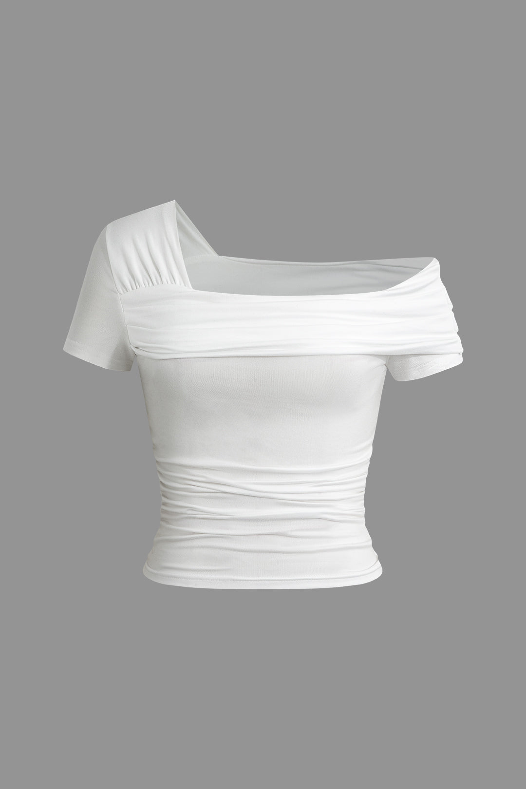 Asymmetrical Ruched T-shirt