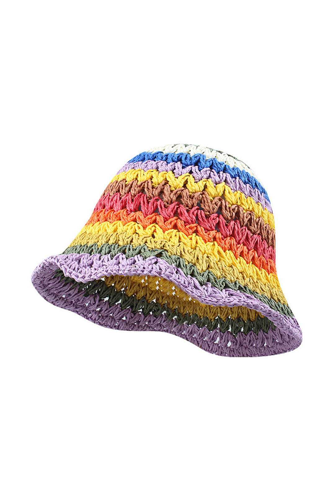 Rainbow Crochet Fisherman Hat