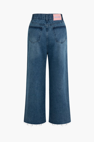 Faded Straight-Leg Jeans