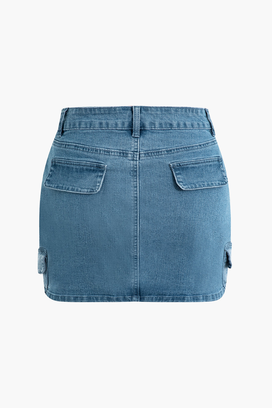 Faded Denim Mini Skirt