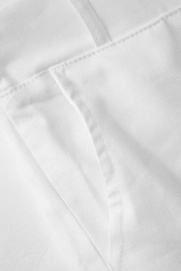 Linen-Blend Straight Leg Pants