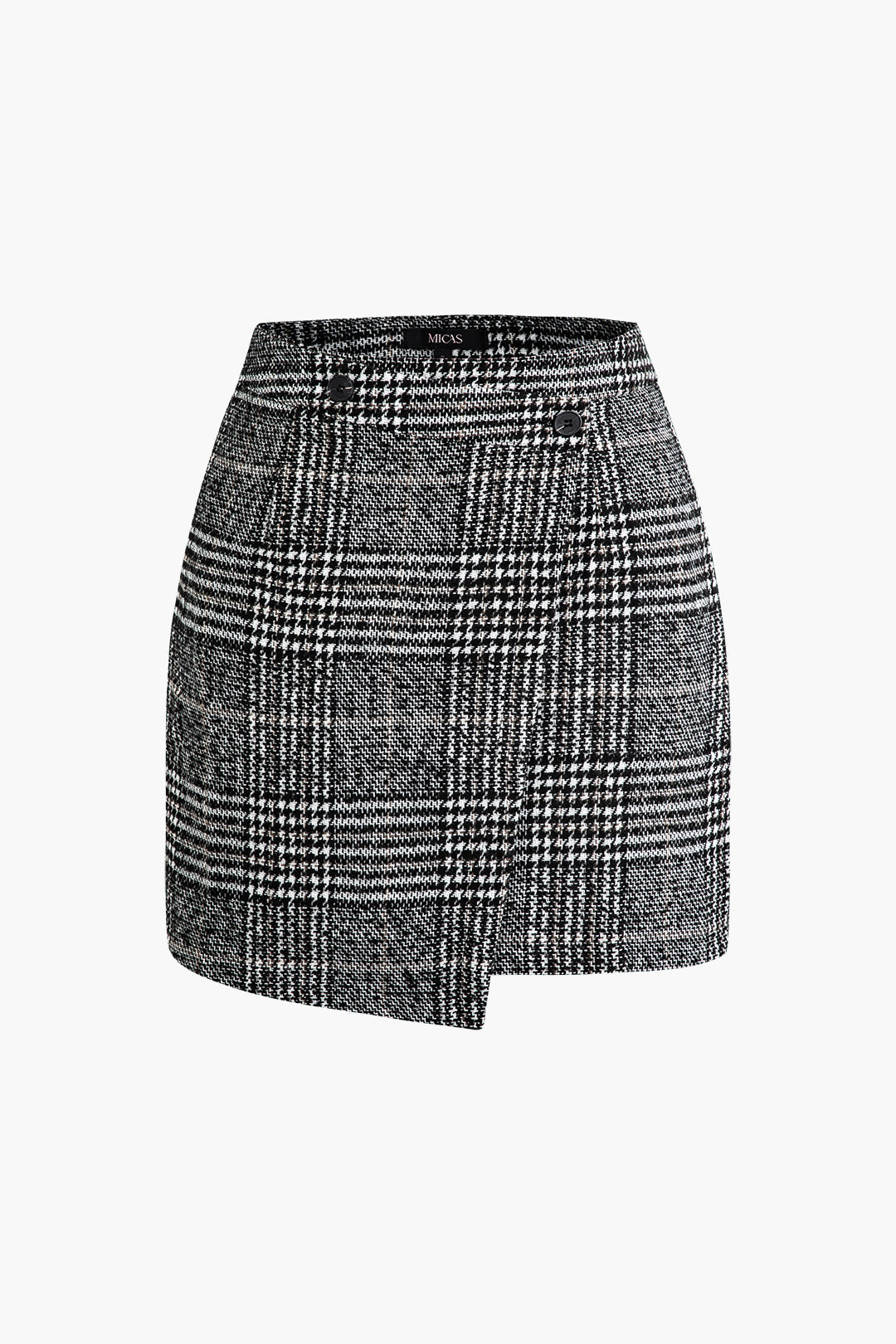 Tweed Wrap Mini Skirt