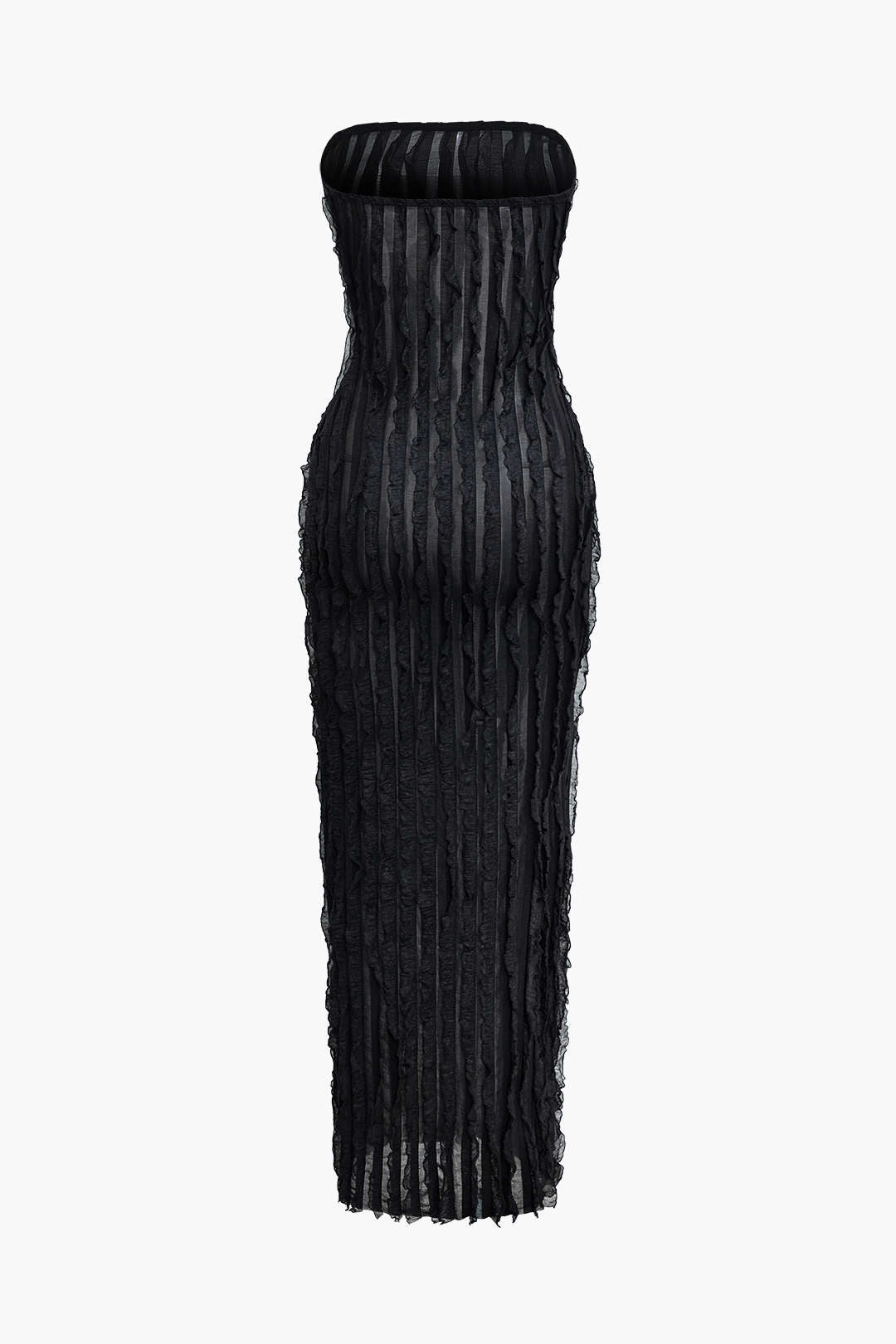 Textured Strapless Maxi Dress