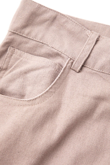 Solid Frayed Pocket Skirt