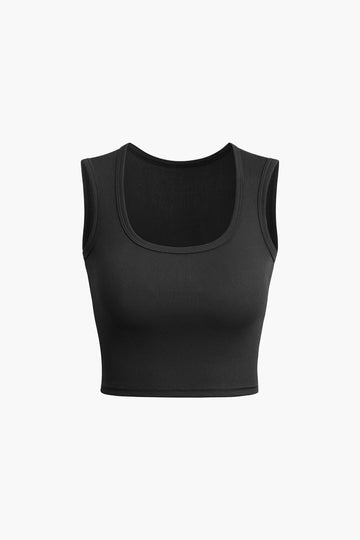 Solid Square Neck Tank Top