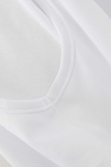 Solid Padded-Shoulder Knot Hem T-Shirt