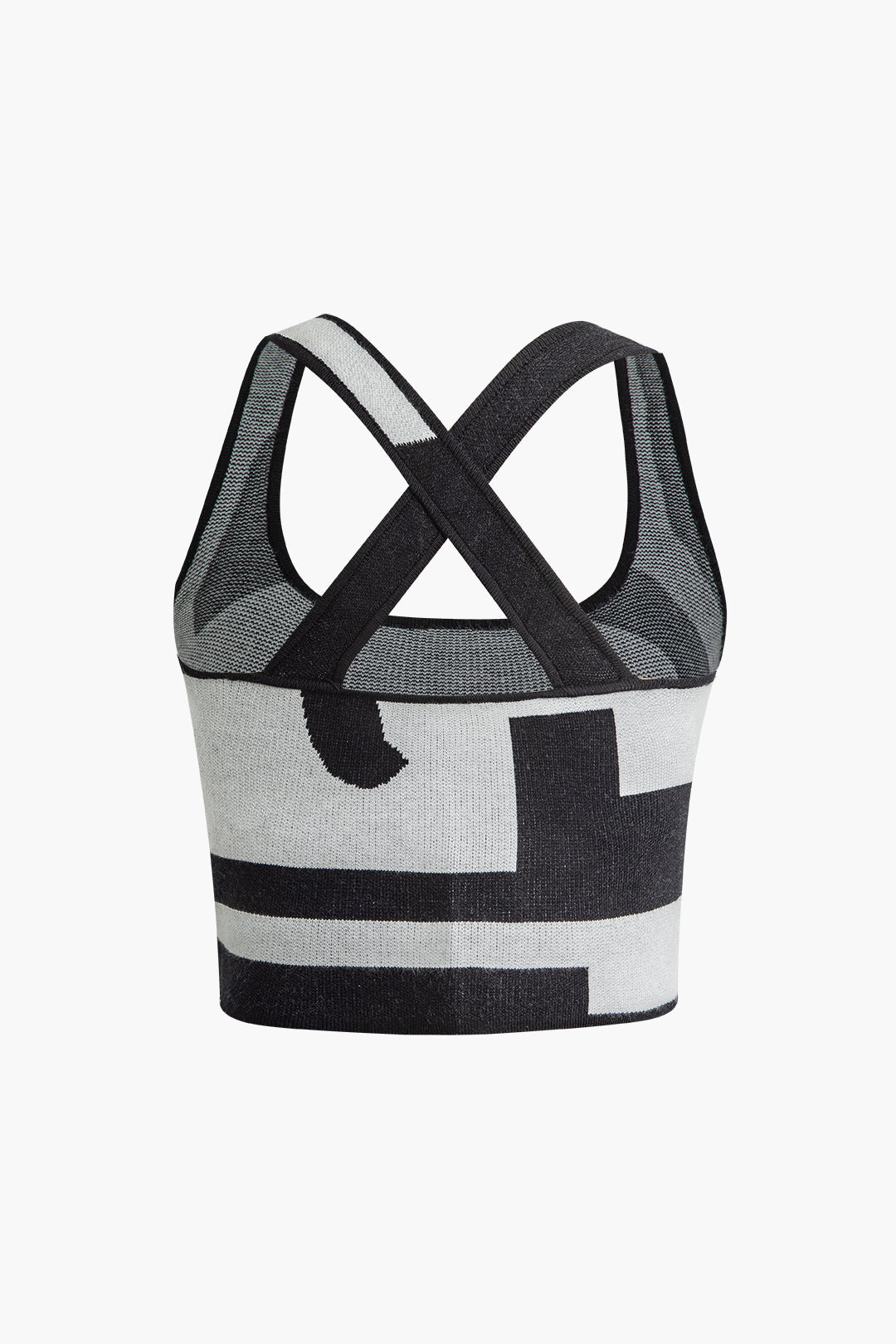 Contrast Cross Knit Tank Top