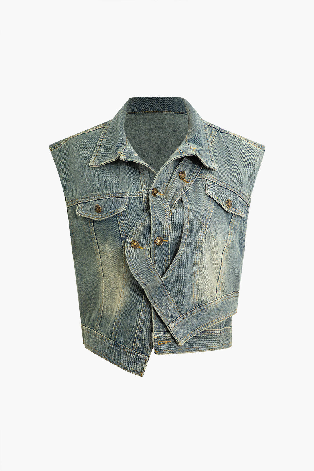 Faded Denim Vest