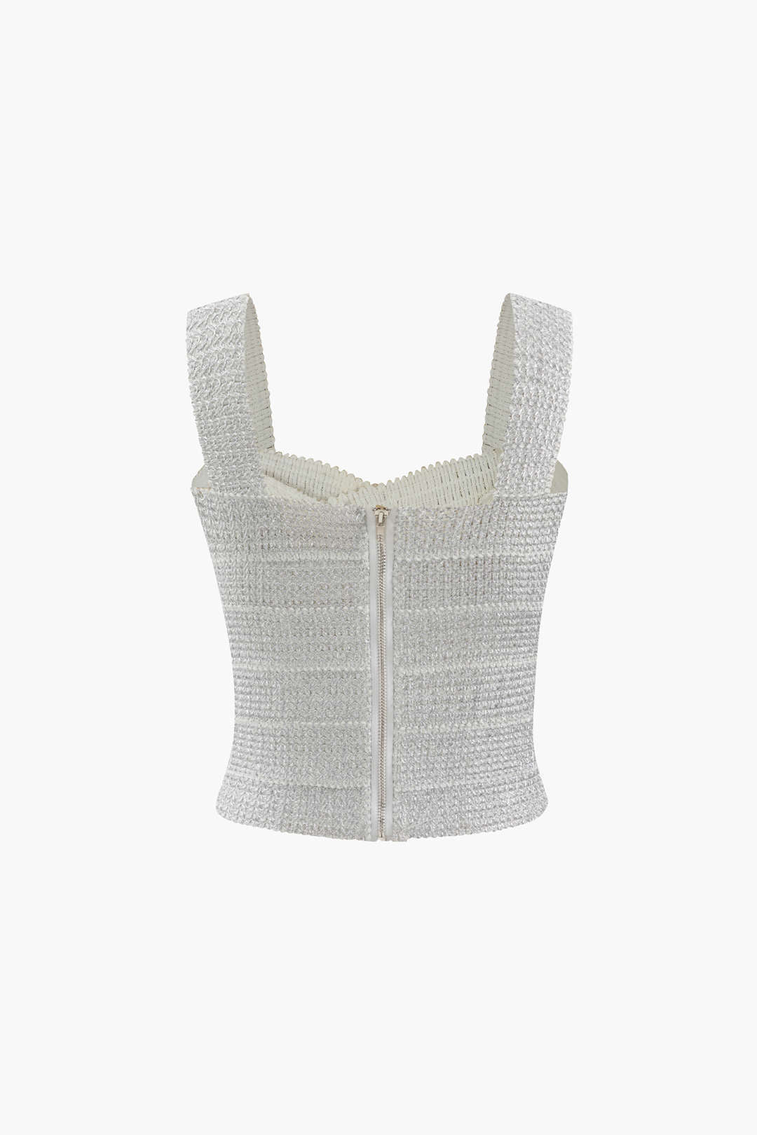 Zip Back Crop Bandage Tank Top