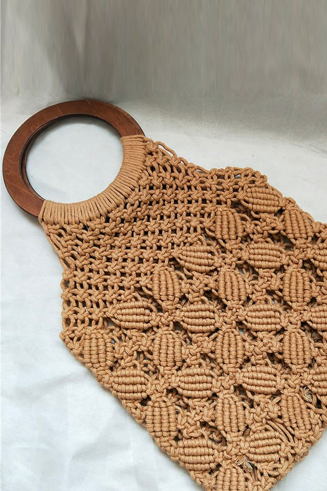 Braided Round Handle Tote Bag