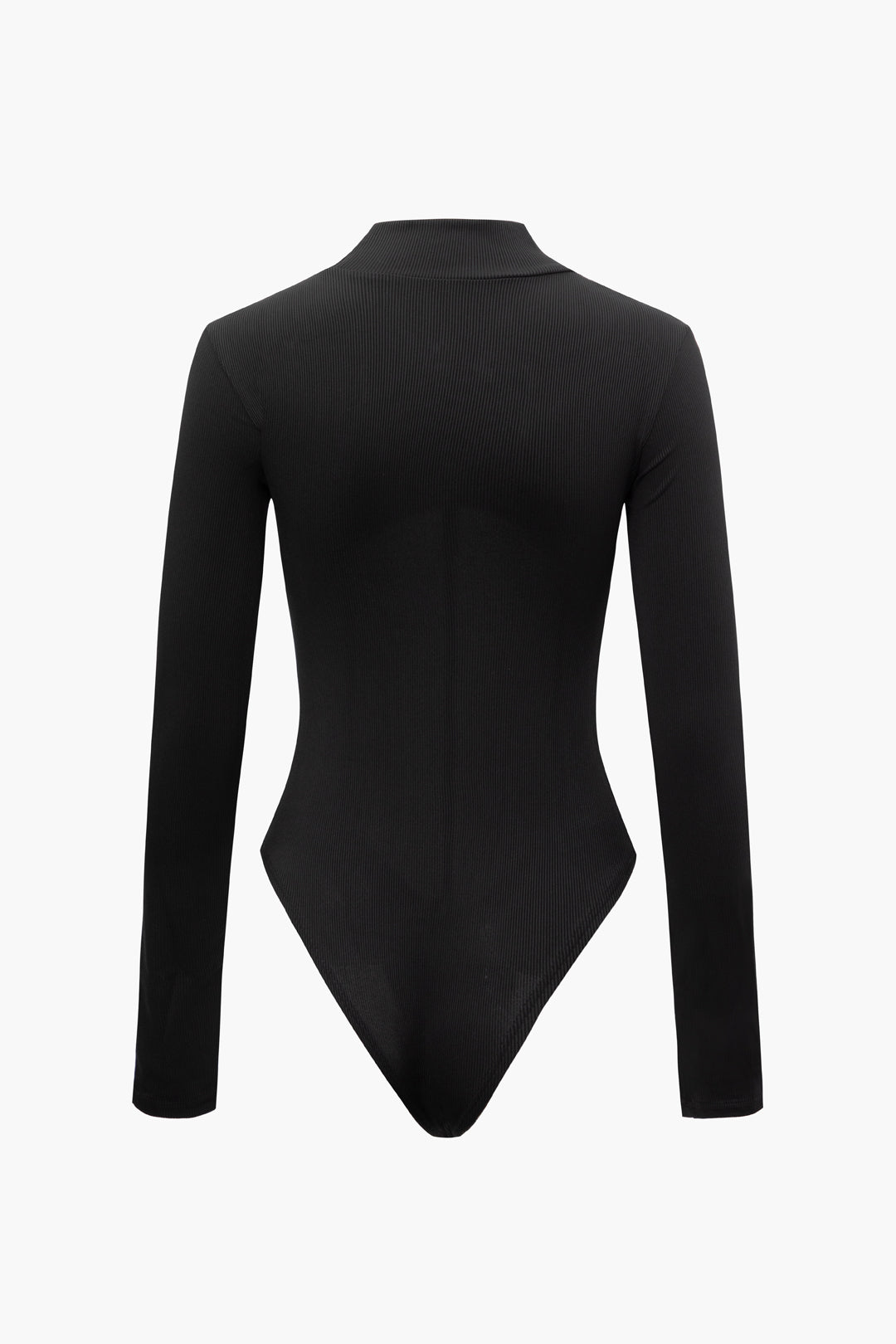 Hands Print Mock Neck Mesh Long Sleeve Bodysuit