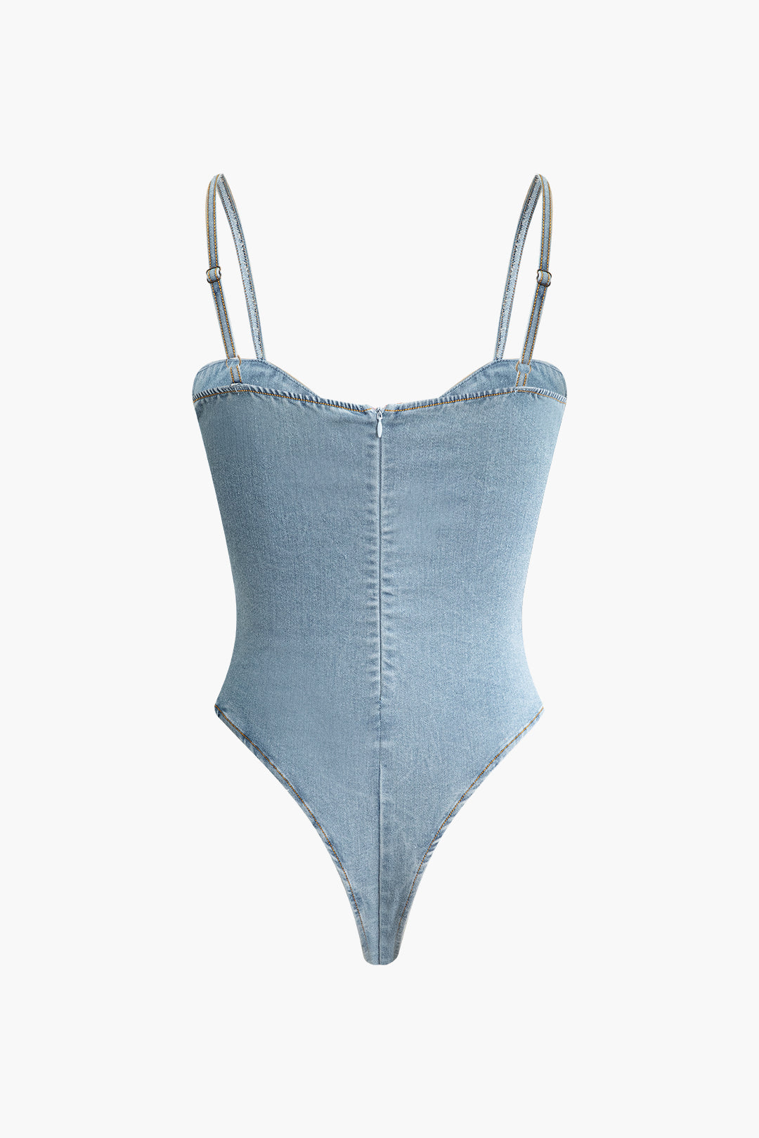 Denim Strap Bustier Bodysuit