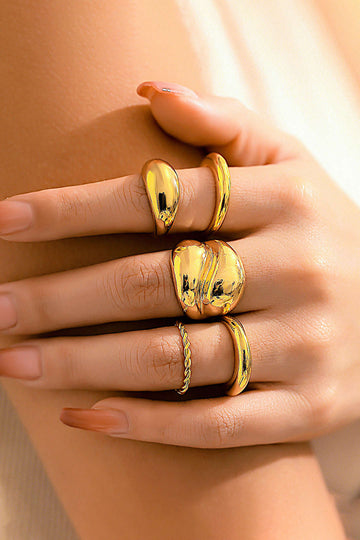 4pc Metal Ring Set