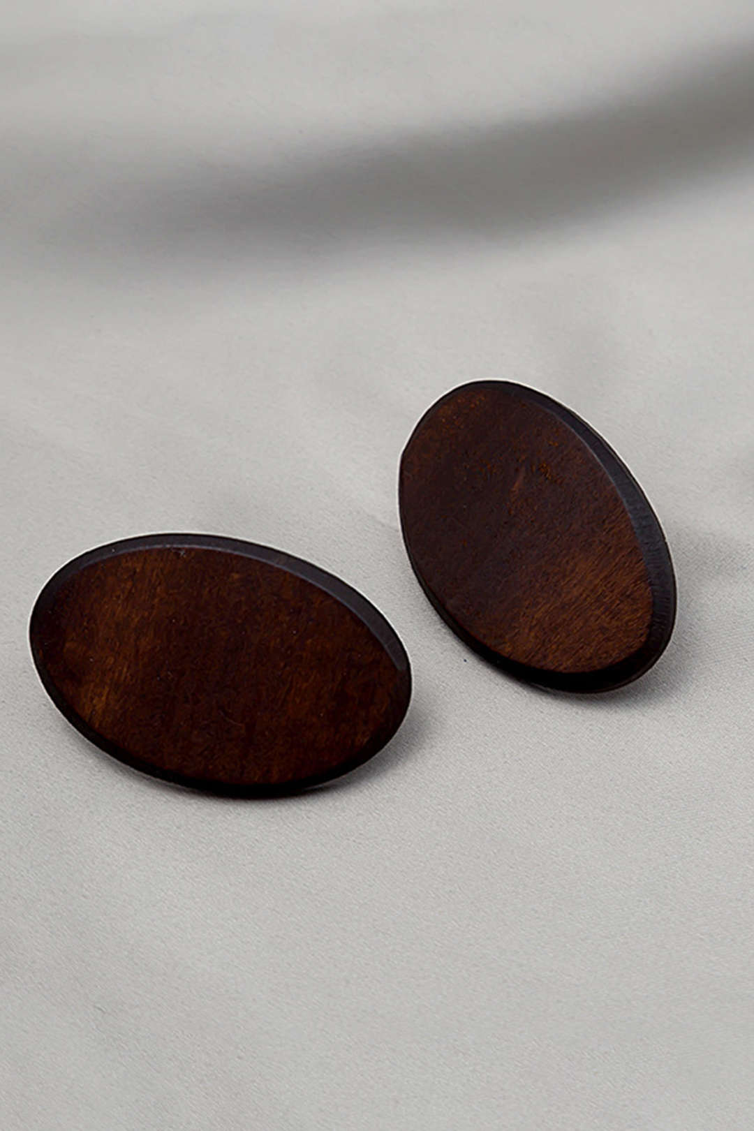 Boho Oval Wooden Earrings